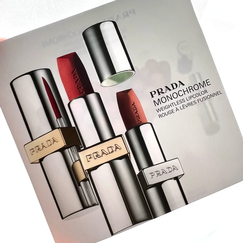5 for 25⚡️Prada Monochrome Matte Lipstick Sample Quad Card 1g